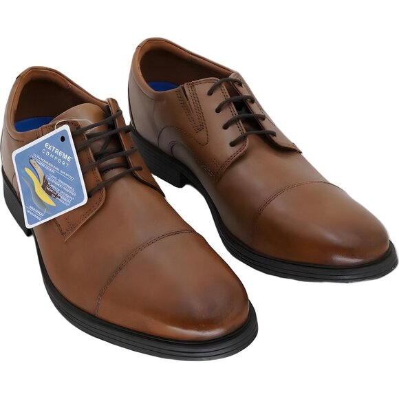 Clarks Dark Tan Cap-Toe Oxfords Men's Shoes Size 10.5M US EU 44 - Picture 4 of 6